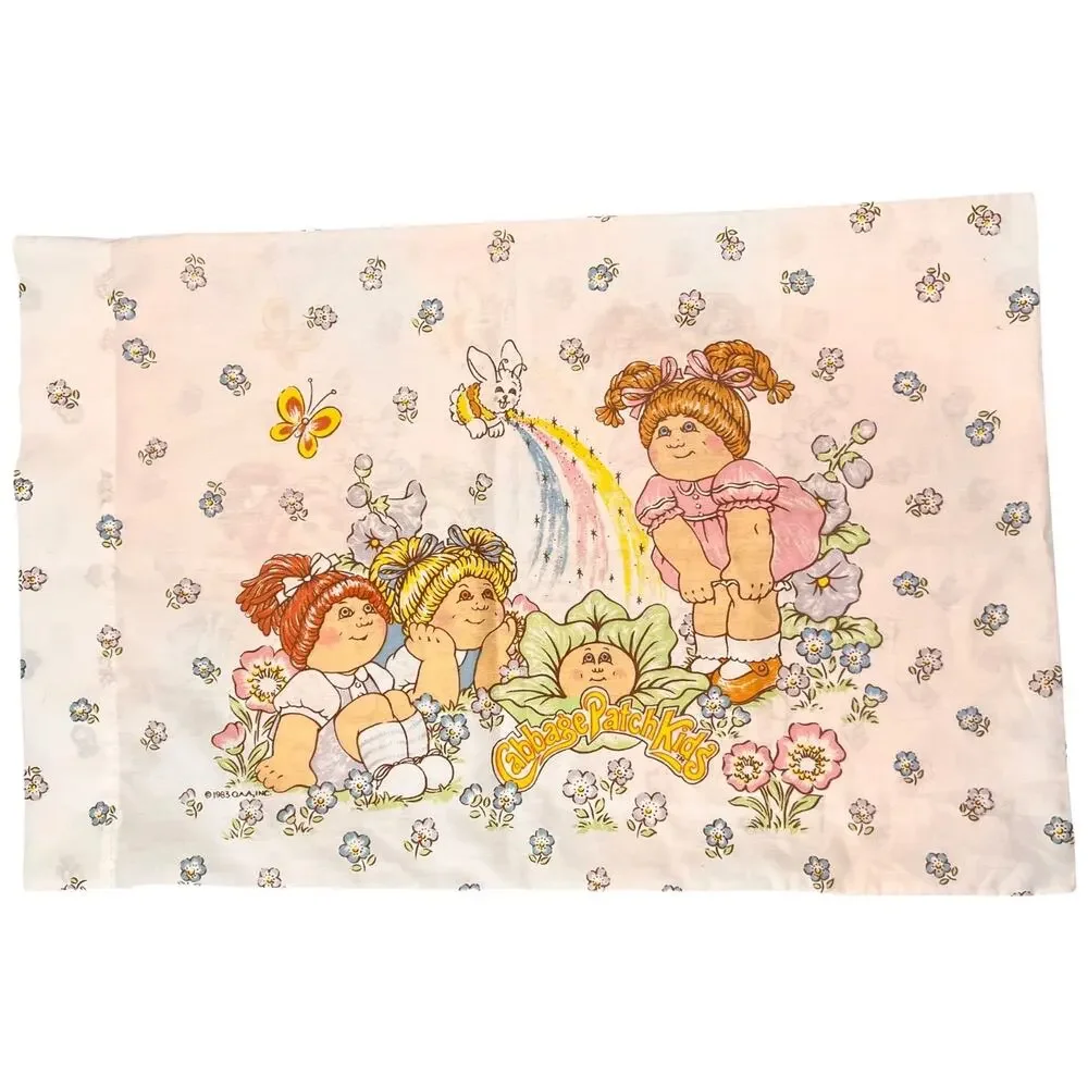 VTG 1983 Cabbage Patch Kids Standard Pillowcase 80s